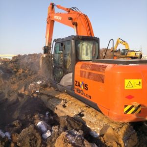 Аренда экскаватора Hitachi ZX180 (Хитачи 180) Цена: 1550 рублей/час